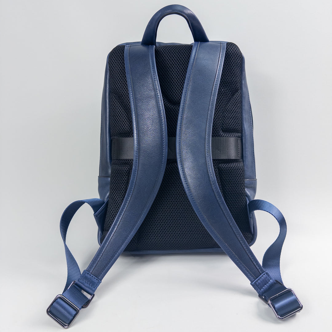 Voyager Leather Backpack - Blue