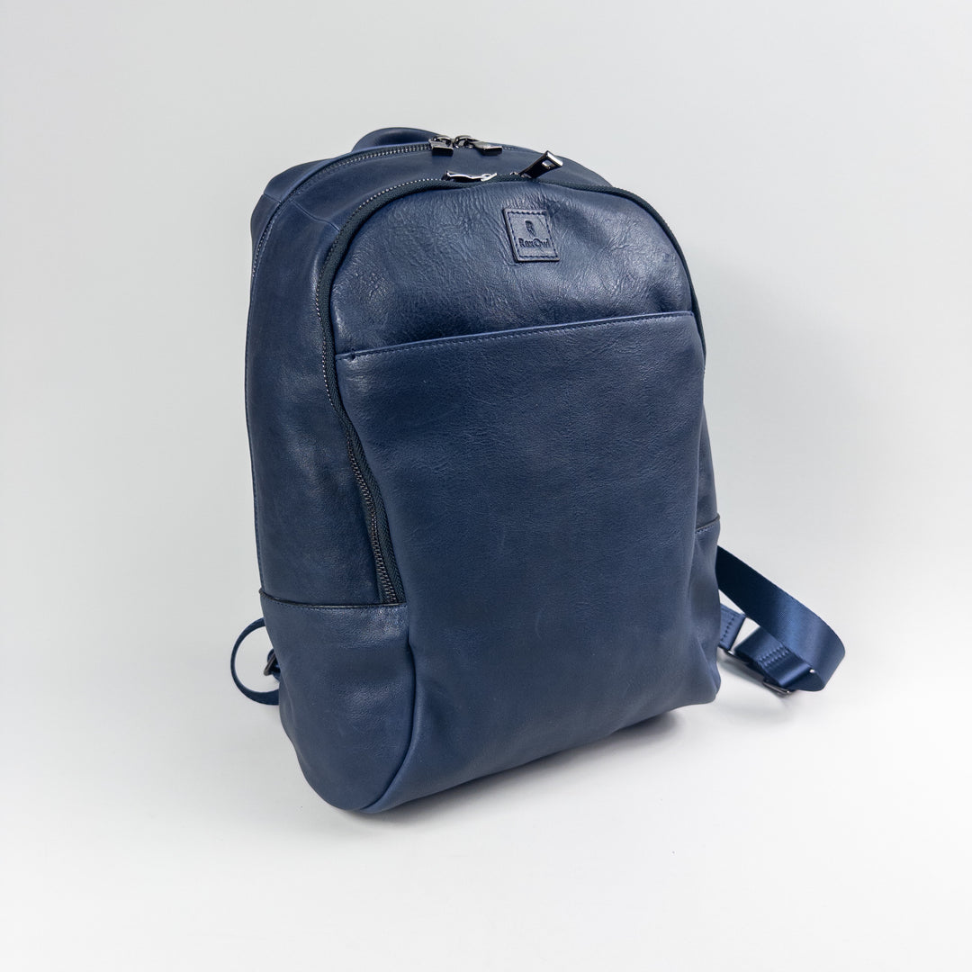 Voyager Leather Backpack - Blue
