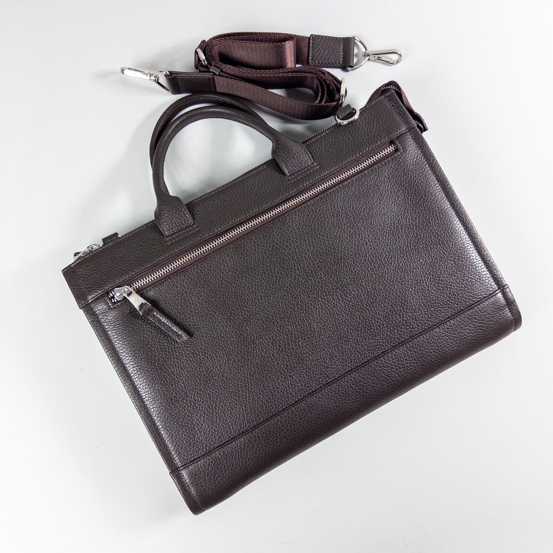 Flotter Leather Briefcase - Brown