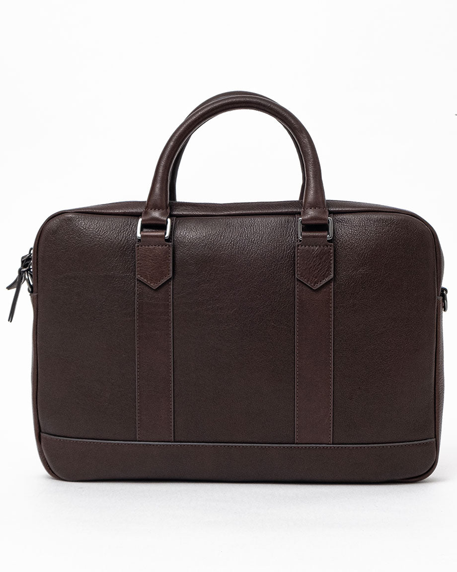 Diplomat - Leather Laptop Bag 16" - Brown
