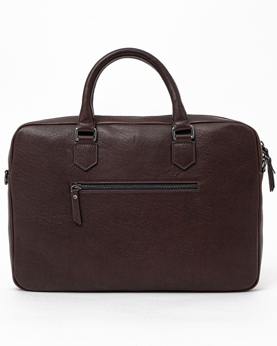 Diplomat - Leather Laptop Bag 16" - Brown