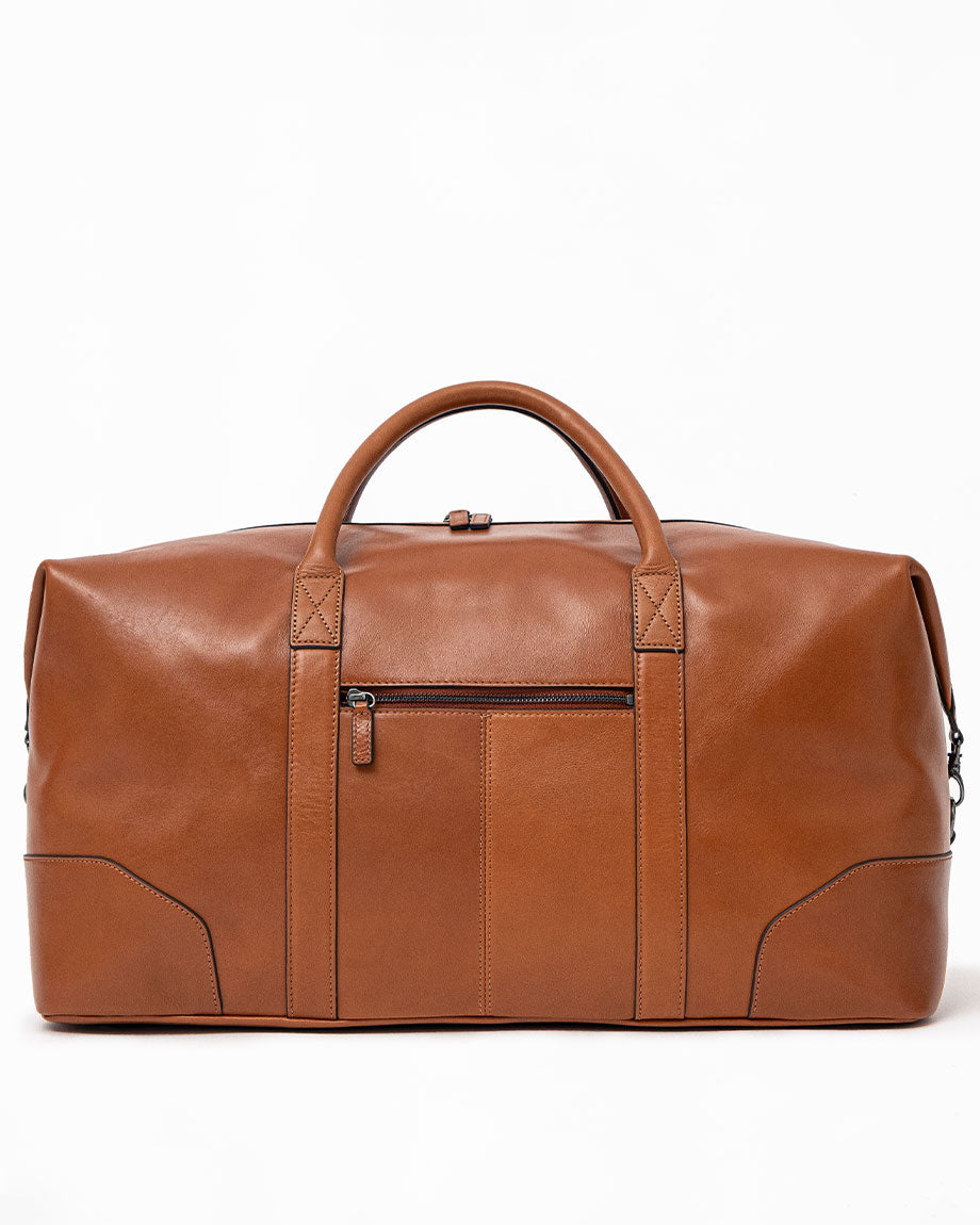 Hector - Leather Travel Bag (Large Size) - Tobacco