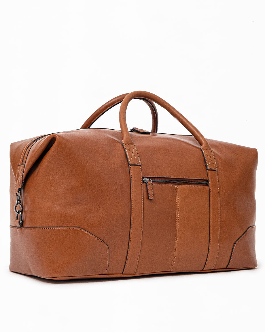 Hector - Leather Travel Bag (Large Size) - Tobacco