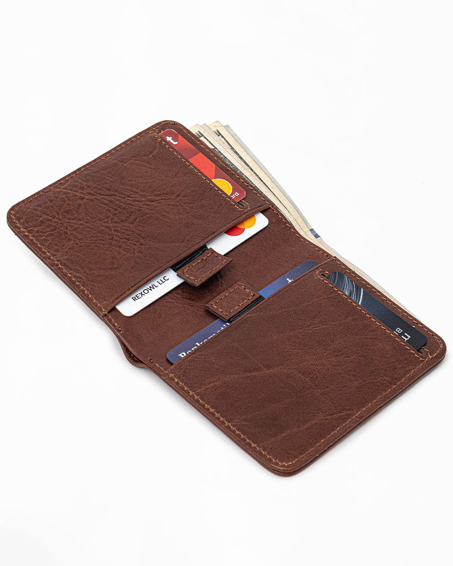 Matteo Bifold Classic Leather Wallet Tobacco