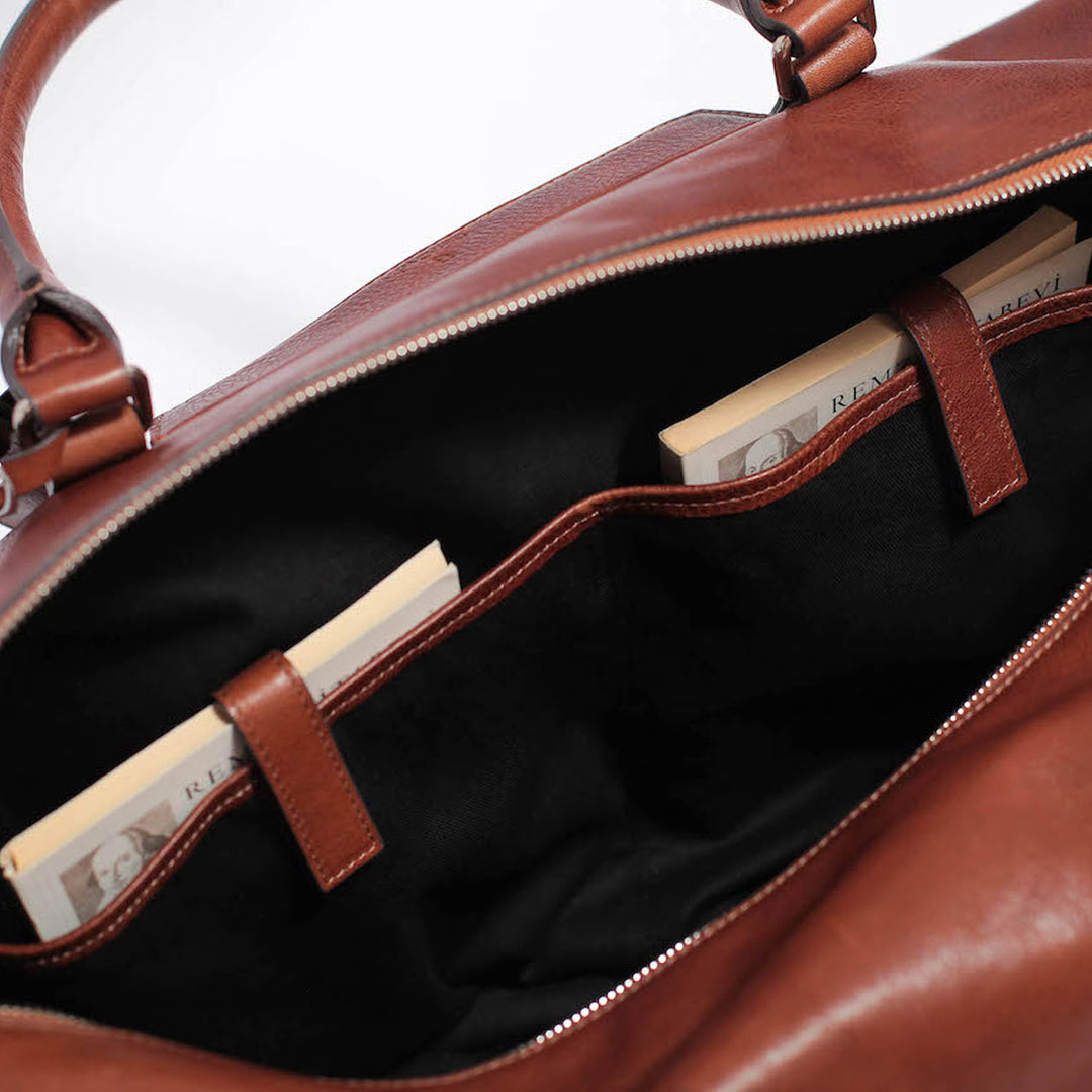 Felix - Leather Travel Bag - Tobacco